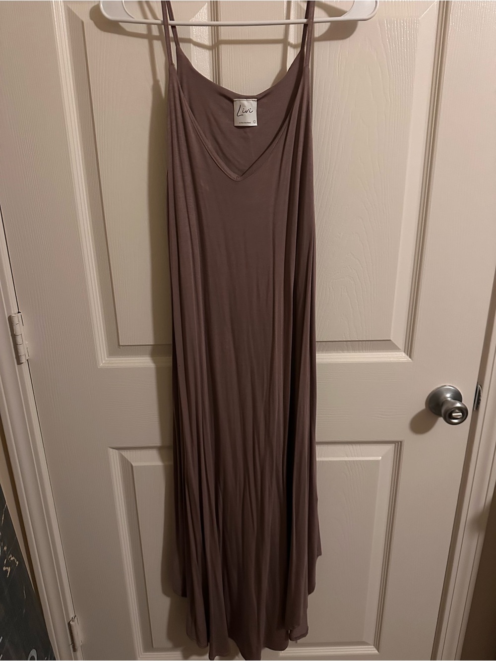 Olivia Rae Sleeveless V-Neck Slip Dress in Mauve